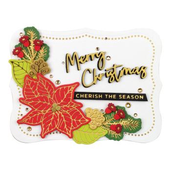 Spellbinders Hotfoil Plate - Holiday Florals Glimmer