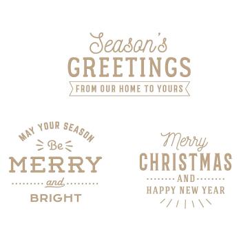 Spellbinders Hotfoil Plate - Essential Christmas Greetings Glimmer Hot Foil Plate