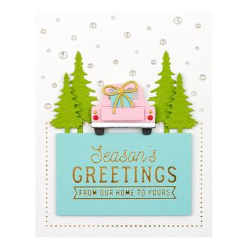 Spellbinders Hotfoil Plate - Essential Christmas Greetings Glimmer Hot Foil Plate