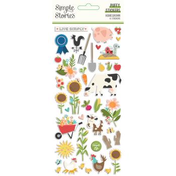 Simple Stories - Homegrown - Puffy Stickers 