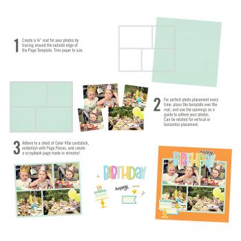 Simple Stories Simple Pages Template Design 9  - Schablone