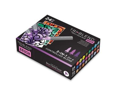 Spectrum Noir Triblend Marker Brush Triblend Brush Extended Collection  (24 Pcs)