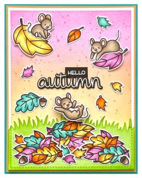 Lawn Fawn Stempelset "Scripty Autumn Sentiments" Clear Stamp