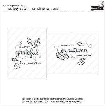 Lawn Fawn Stempelset "Scripty Autumn Sentiments" Clear Stamp