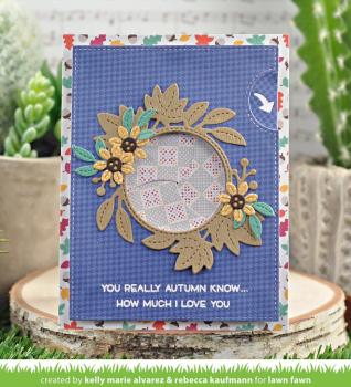 Lawn Fawn Craft Die - Magic Iris Fall Leaves Add-on Die