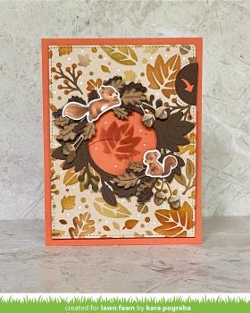 Lawn Fawn Craft Die - Magic Iris Fall Leaves Add-on Die