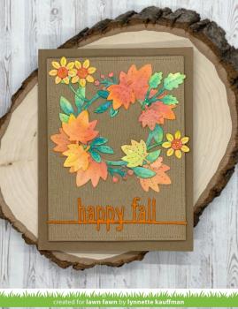 Lawn Fawn Craft Die - Magic Iris Fall Leaves Add-on Die