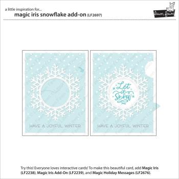 Lawn Fawn Craft Dies - Magic Iris Snowflake Add-On