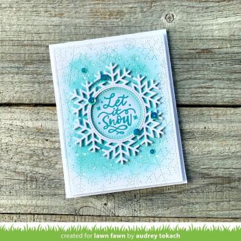 Lawn Fawn Craft Dies - Stitched Snowflake Backdrop