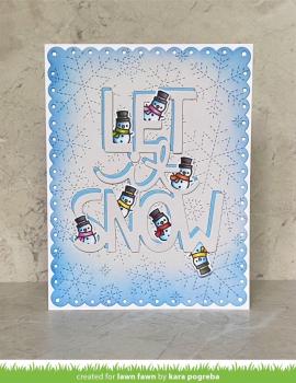 Lawn Fawn Craft Dies - Stitched Snowflake Backdrop