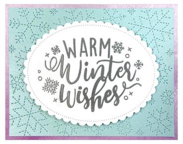 Lawn Fawn Craft Dies - Stitched Snowflake Backdrop