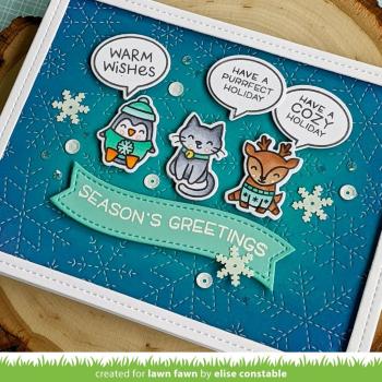 Lawn Fawn Craft Dies - Stitched Snowflake Backdrop