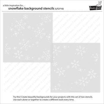 Lawn Fawn Stencil - Schablone - "Snowflake Background Stencils (2pcs)"