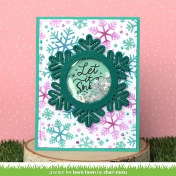 Lawn Fawn Stencil - Schablone - "Snowflake Background Stencils (2pcs)"