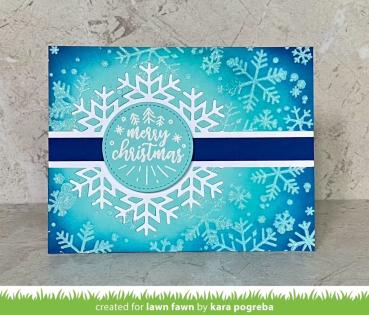 Lawn Fawn Stencil - Schablone - "Snowflake Background Stencils (2pcs)"