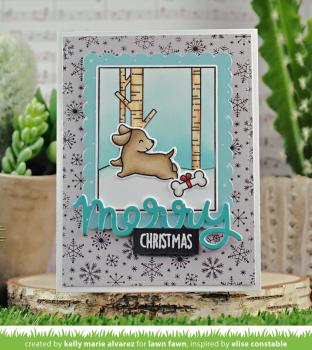 Lawn Fawn Stempelset "Window Scene: Winter" Clear Stamp