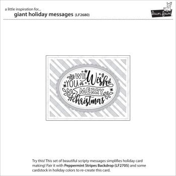 Lawn Fawn Stempelset "Giant Holiday Messages" Clear Stamp