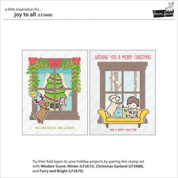 Lawn Fawn Stempelset "Joy To All" Clear Stamp