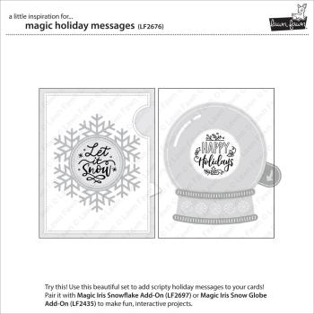 Lawn Fawn Stempelset "Magic Holiday Messages" Clear Stamp