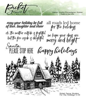 Picket Fence Studios For the Holidays 6x6 Inch Clear Stamps 