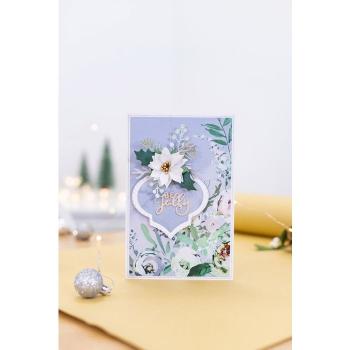 Crafters Companion -Winter White Metal Die Festive Sentiments - Stanze