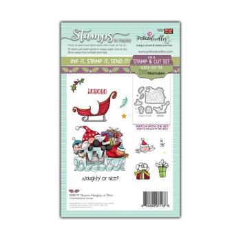 Polkadoodles Stempel "Gnome Naughty or Nice" Clear Stamp-Set