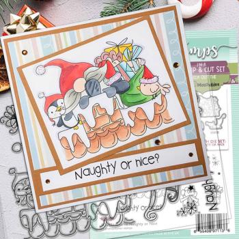 Polkadoodles Stempel "Gnome Naughty or Nice" Clear Stamp-Set