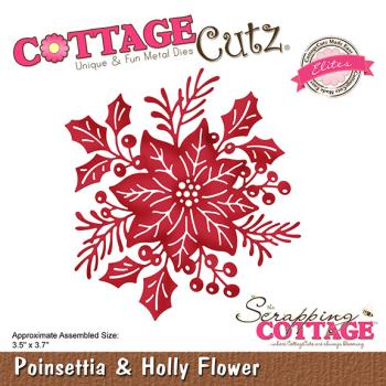 Scrapping Cottage Die - Poinsettia & Holly Flower