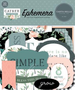 Carta Bella "Gather At Home" Ephemera - Stanzteile