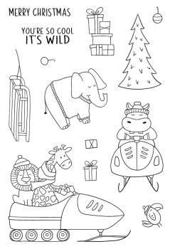 Janes Doodles " Wild Winter" Clear Stamp - Stempelset