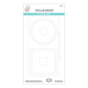 Spellbinders Die "Scalloped Symphony Notecard Etched" Stanzschablone