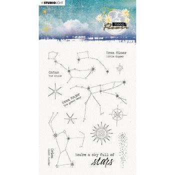 Studio Light - Clear Stamp Moon flower collection clear stamp Sky full of stars nr 135