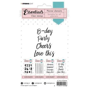 Studio Light - Clear Stamp Essentials silikonstempel planner Text party Nr.08