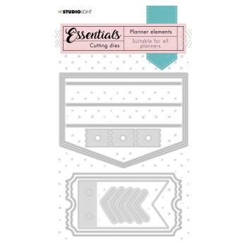 Studio Light Die Cut - Stanze - Essentials stanzschablone planner Label pocket Nr.09