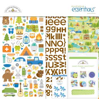 Doodlebug Design "Great Outdoors 12x12 Inch Essentials Kit " 12" Paper Pack 