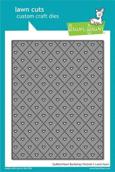 Lawn Fawn Craft Dies - Quilted Heart Backdrop: Portrait