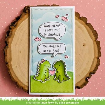 Lawn Fawn Stempelset "RAWR Flip-Flop" Clear Stamp