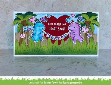 Lawn Fawn Stempelset "RAWR Flip-Flop" Clear Stamp