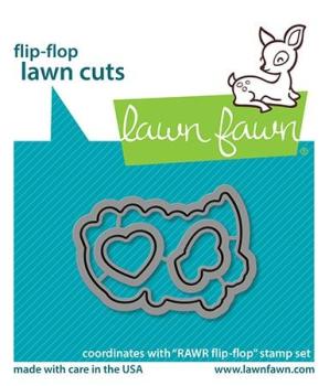 Lawn Fawn Craft Dies - "RAWR Flip-Flop" - Stanzen