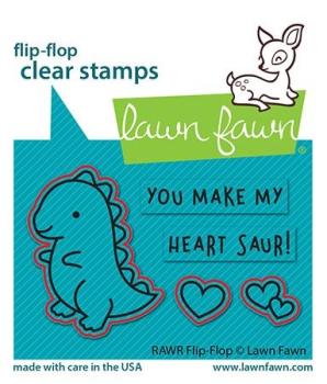 Lawn Fawn Craft Dies - "RAWR Flip-Flop" - Stanzen