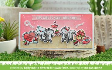 Lawn Fawn Craft Dies - "Scent With Love Add-On" - Stanzen