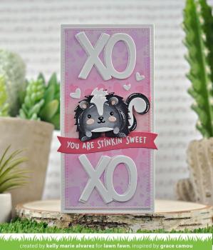 Lawn Fawn Craft Dies - Tiny Gift Box Skunk Add-On