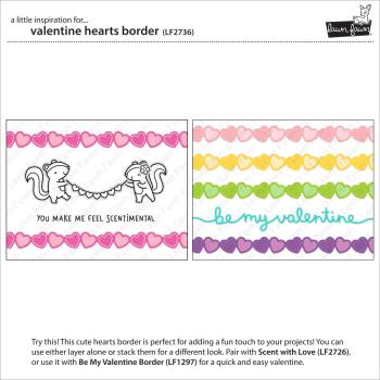 Lawn Fawn Craft Dies - Valentine Hearts Border