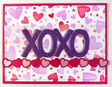 Lawn Fawn Craft Dies - Valentine Hearts Border