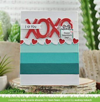 Lawn Fawn Craft Dies - Valentine Hearts Border