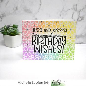 Picket Fence Studios Lots of Blossoms  Stencil - Schablone