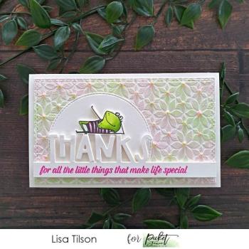 Picket Fence Studios Slim Line Lots of Blossoms  Stencil - Schablone