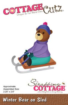 Scrapping Cottage Die - Winter Bear on Sled