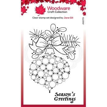 Woodware are Bubble Bauble and Bow Clear Stamp (JGS773)  Clear Stamps - Stempel 