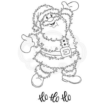 Woodware Festive Fuzzies Santa   Clear Stamps - Stempel 